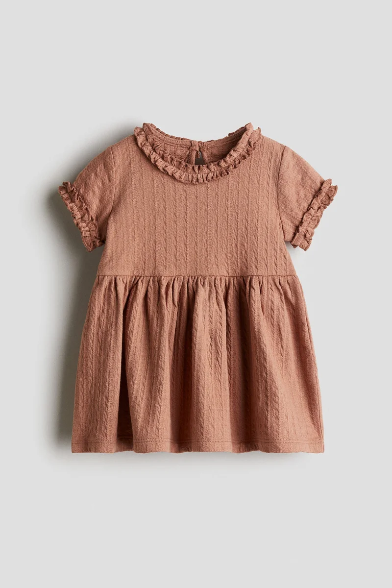 H&M Frill-trimmed jacquard-jersey dress