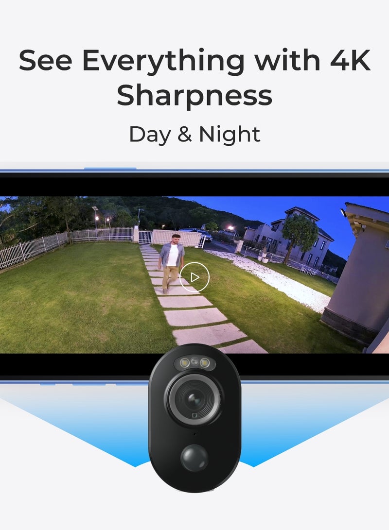 ريولينك كاميرات أمان 4K نظام خارجي WiFi، تخزين محلي مشفر لمدة سنة، عمر بطارية 5 أشهر، WiFi 2.4/5GHz، بدون رسوم شهرية Argus 3 Ultra+Home Hub - Image 2