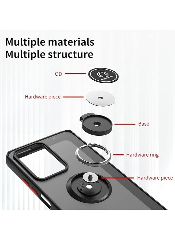 General Case Compatible with Motorola Moto G35 5G with 2 Pack Screen Protector, TPU + Hard PC Magnetic Ring Car Mount Stand Cover  - Image 5