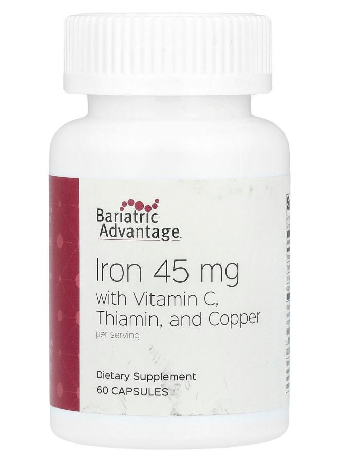 Bariatric Advantage حديد مع فيتامين C والثيامين والنحاس 60 كبسولة - Image 1