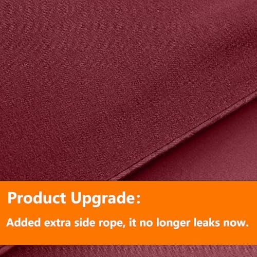 TAIMIT Burgandy King Size Comforter Set - 7 Pieces, Bed in a Bag Bedding Sets with All Season Soft Quilted Warm Fluffy Reversible Comforter,Flat Sheet,Fitted Sheet,2 Pillow Shams,2 Pillowcases - Image 3