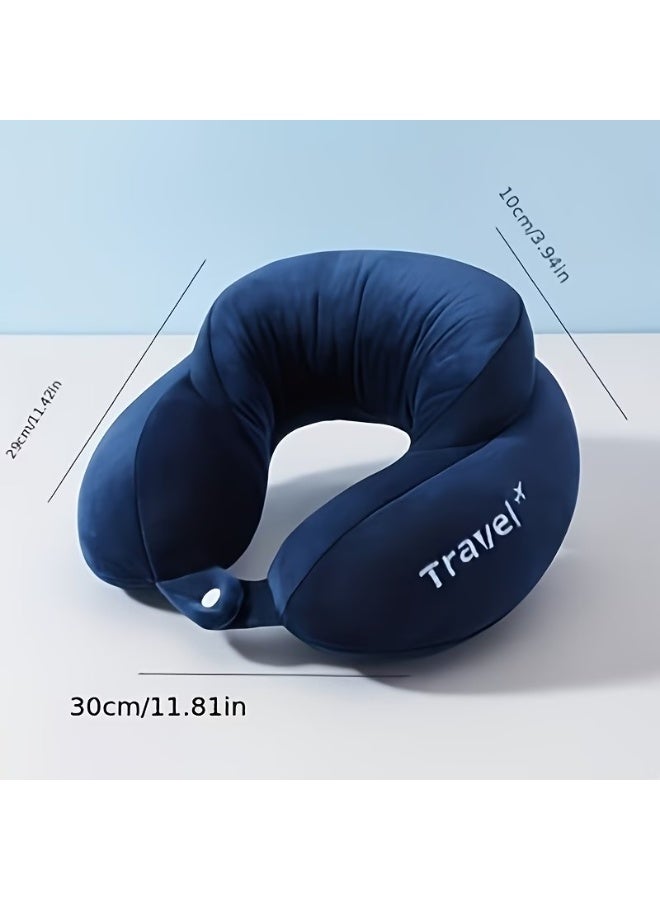 U-Shaped Travel Pillow, Neck Support Pillow, Cervical Vertebra Support Pillow, Memory Foam Airplane U-Shaped Pillow, A Must-Have For Sleeping On The Plane, Ergonomically Designed U-Shaped Neck Pillow, Suitable For Airplanes, Offices, And Home Settings - Image 2