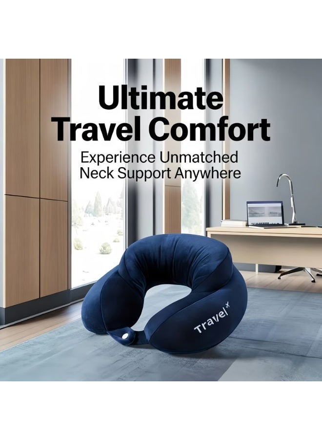 U-Shaped Travel Pillow, Neck Support Pillow, Cervical Vertebra Support Pillow, Memory Foam Airplane U-Shaped Pillow, A Must-Have For Sleeping On The Plane, Ergonomically Designed U-Shaped Neck Pillow, Suitable For Airplanes, Offices, And Home Settings - Image 3