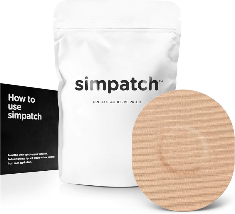 SIMPATCH Universal Adhesive Patch (25-Pack) - Waterproof Adhesive, CGM Patches (Beige) - Image 1