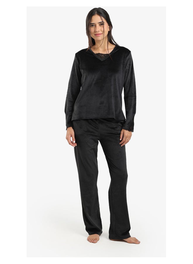 Carina Soft Velvet pajama Set - Image 1