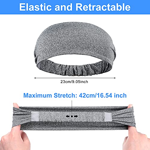 WILLBOND 11 Pieces Metal Headband and Sports Headbands, Elastic Headbands Spring Wave Non Slip Hairband Unisex Hair Accessories for Men and Women Running Jogging Yoga Workout Supplies - Image 3
