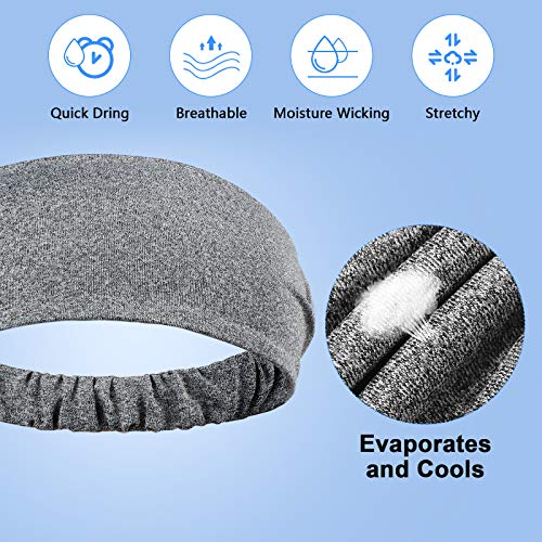 WILLBOND 11 Pieces Metal Headband and Sports Headbands, Elastic Headbands Spring Wave Non Slip Hairband Unisex Hair Accessories for Men and Women Running Jogging Yoga Workout Supplies - Image 5
