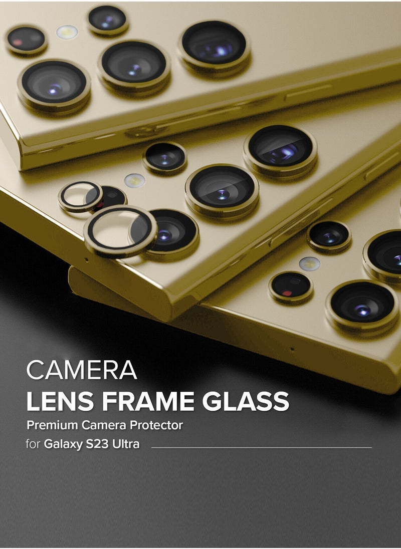 ELTRAZONE Premium Camera Lens Film Protector Shield for Samsung Galaxy S24 Ultra 5G 2024 – Clear/Gold – Ultra-Thin, Scratch-Resistant, HD Clarity, Anti-Fingerprint, Full Protection for Camera Lens  - Image 2