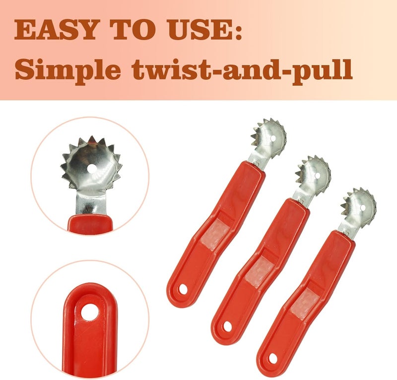 Bounbal Strawberry Tomato Corer Huller Stem Remover, Kitchen Food Prep Tool, 3 Pack - Image 4