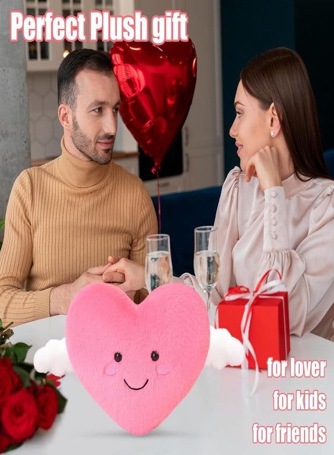 AVS لعبة AVS الوردية على شكل قلب، دمية محشوة لطيفة على شكل قلب، وسادة ناعمة، دمى قطيفة على شكل قلب، هدايا عيد الحب، هدايا عيد ميلاد للأطفال، ديكور للأحباب - Image 4