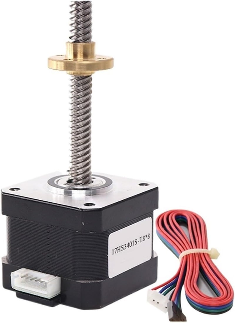 Nema17 Stepper Motor With T8 Lead Screw 300mm For 3D Printer Z Axis 17HS3401S T8x2 300mm - Image 1