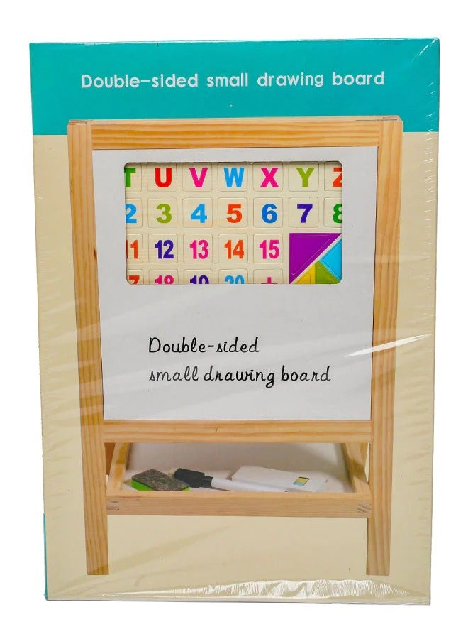 Toy Box Two In One Easel Learning Wooden Board Multicolour - Image 3