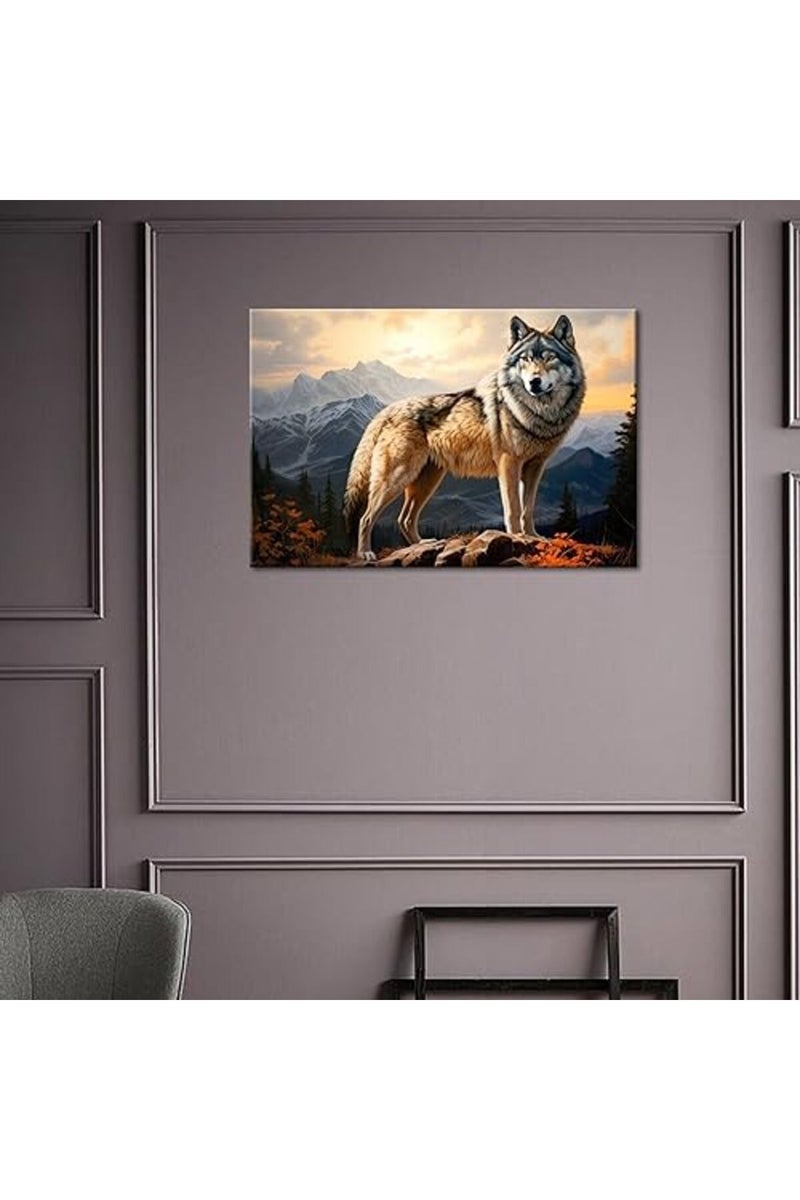GLOKAKA Wolf Wall Art Canvas - Image 3
