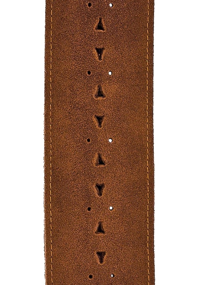 D'Addario Vented Leather Guitar Strap - Honey Suede Apache - Image 2