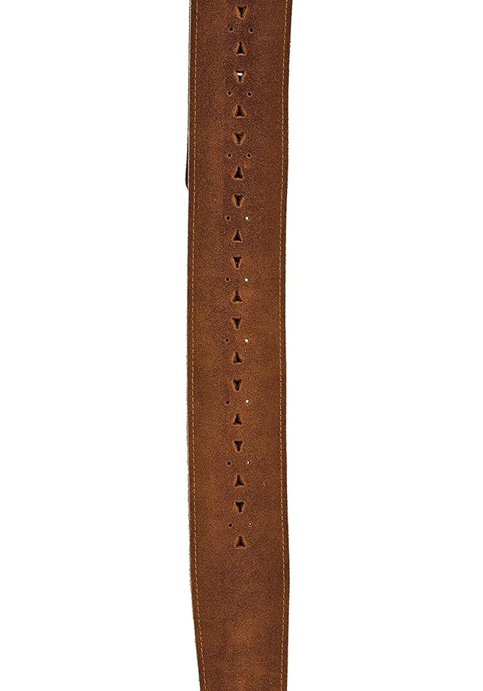 D'Addario Vented Leather Guitar Strap - Honey Suede Apache - Image 3