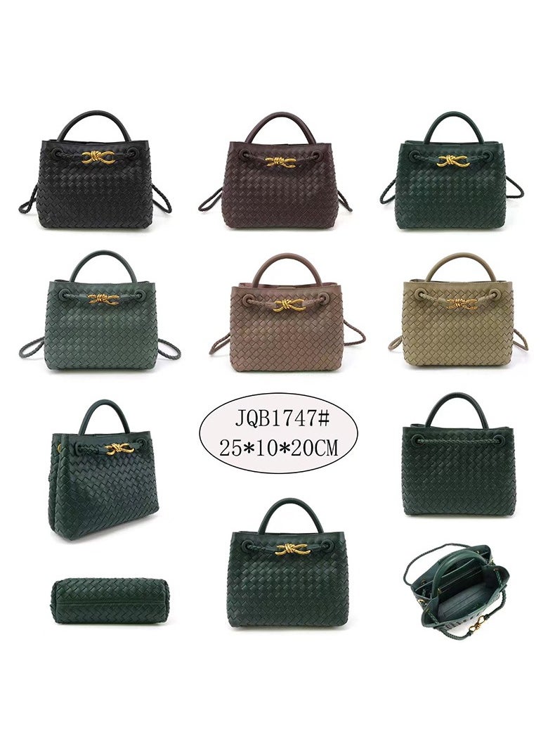 Generic Woven Hobo Bags for Women Fashion Leather Woven Tote Shoulder Bag Purses Tote Handbag (Brown）  - Image 4
