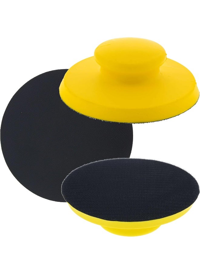 Dura-Gold Dura-Gold Pro Series 6" Round-Shaped Hand Sanding Block Pad for Hook & Loop and PSA 6" DA Sanding Discs, 2 Pack  - Image 1