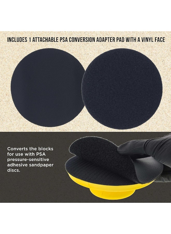Dura-Gold Dura-Gold Pro Series 6" Round-Shaped Hand Sanding Block Pad for Hook & Loop and PSA 6" DA Sanding Discs, 2 Pack  - Image 5