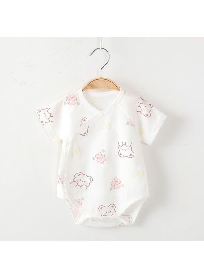 Baby Bodysuits Lightweight And Breathable Baby Onesies Short Sleeves Summer Thin Newborn Triangle Rompers Pure Cotton