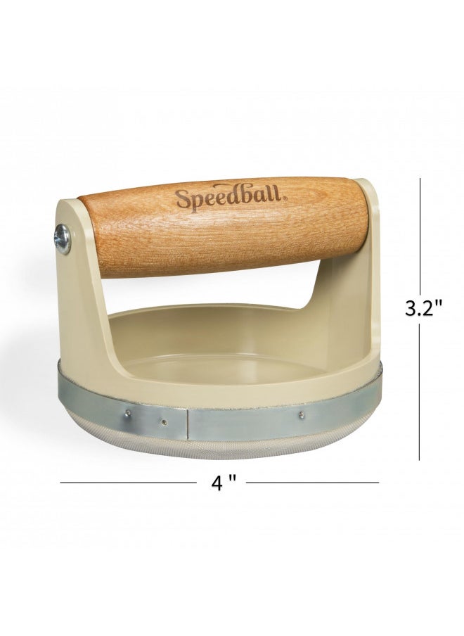 Speedball - Speedball Block Printing Baren - Comfortable Wooden Handle, Made in the USA - 4 Inches - Image 1