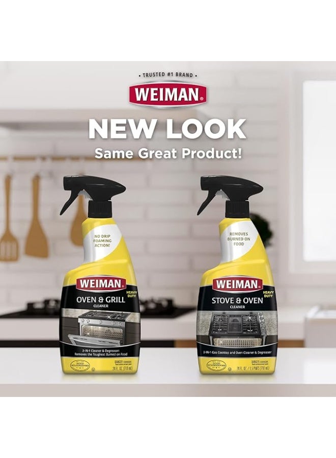 ويمان منظف الأفران والشوايات من Weiman - 24 أونصة - صواني الشواء والتقطير، وأجزاء الأفران والشوايات الخزفية الداخلية، وشبكات شوايات الشواء - Image 3