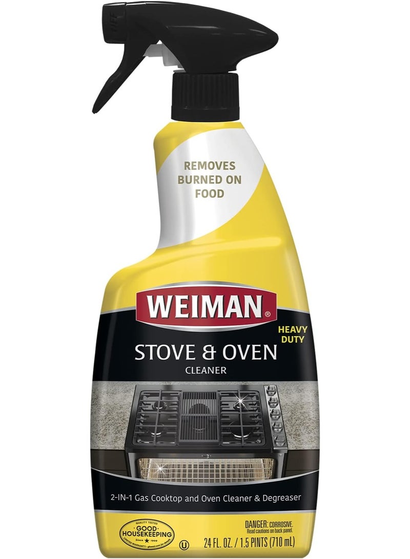 ويمان منظف الأفران والشوايات من Weiman - 24 أونصة - صواني الشواء والتقطير، وأجزاء الأفران والشوايات الخزفية الداخلية، وشبكات شوايات الشواء - Image 1