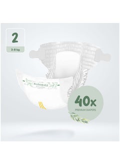 Bloomies Bloomies Premium Baby Diapers with wetness indicator | Eco-friendly and Hypoallergenic Nappies Made with 100% Bamboo | Nappies Size 2 for babies 3-8kg x 40pcs  - Image 2