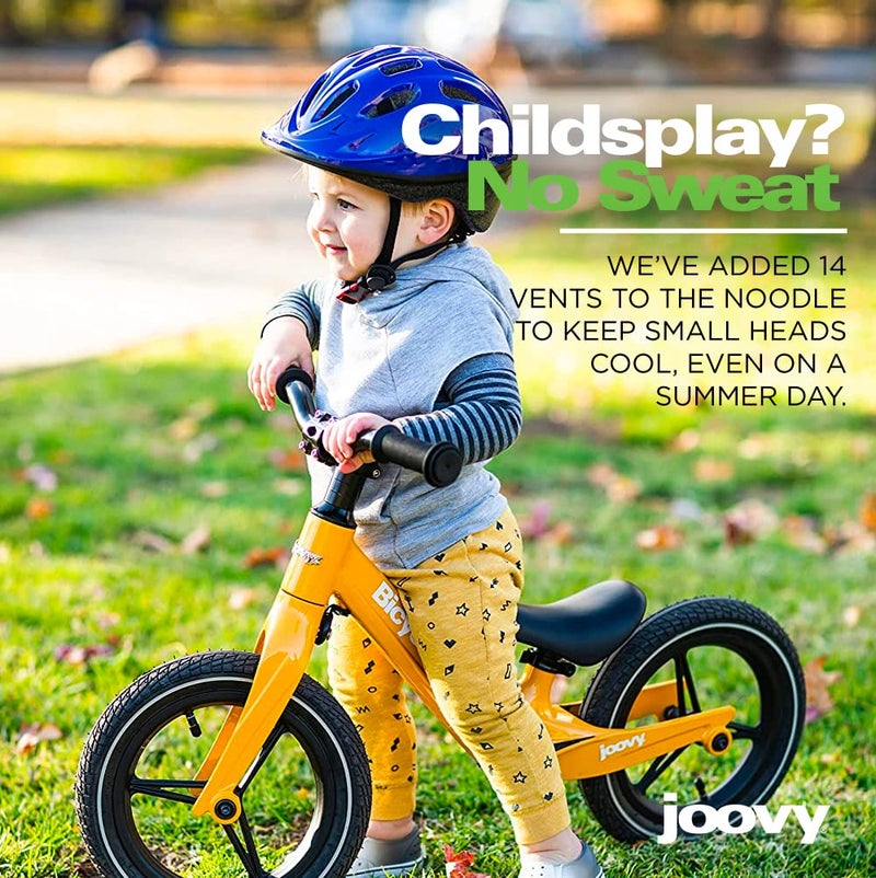 Joovy Noodle Multi-Sport Helmet S-M, Kids Adjustable Bike Helmet, Blueberry - Image 4