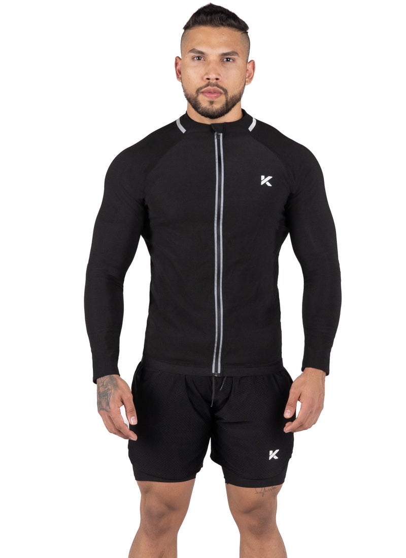 Kewlioo Pro Men's Sauna Jacket - Zip Up Sauna Suit For Men, Gym, Workouts - Image 5