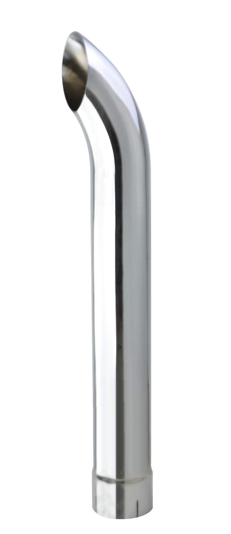Chrome Exhaust Pipe 5DIA 36 Length CurvedFlared Bottom with Slot