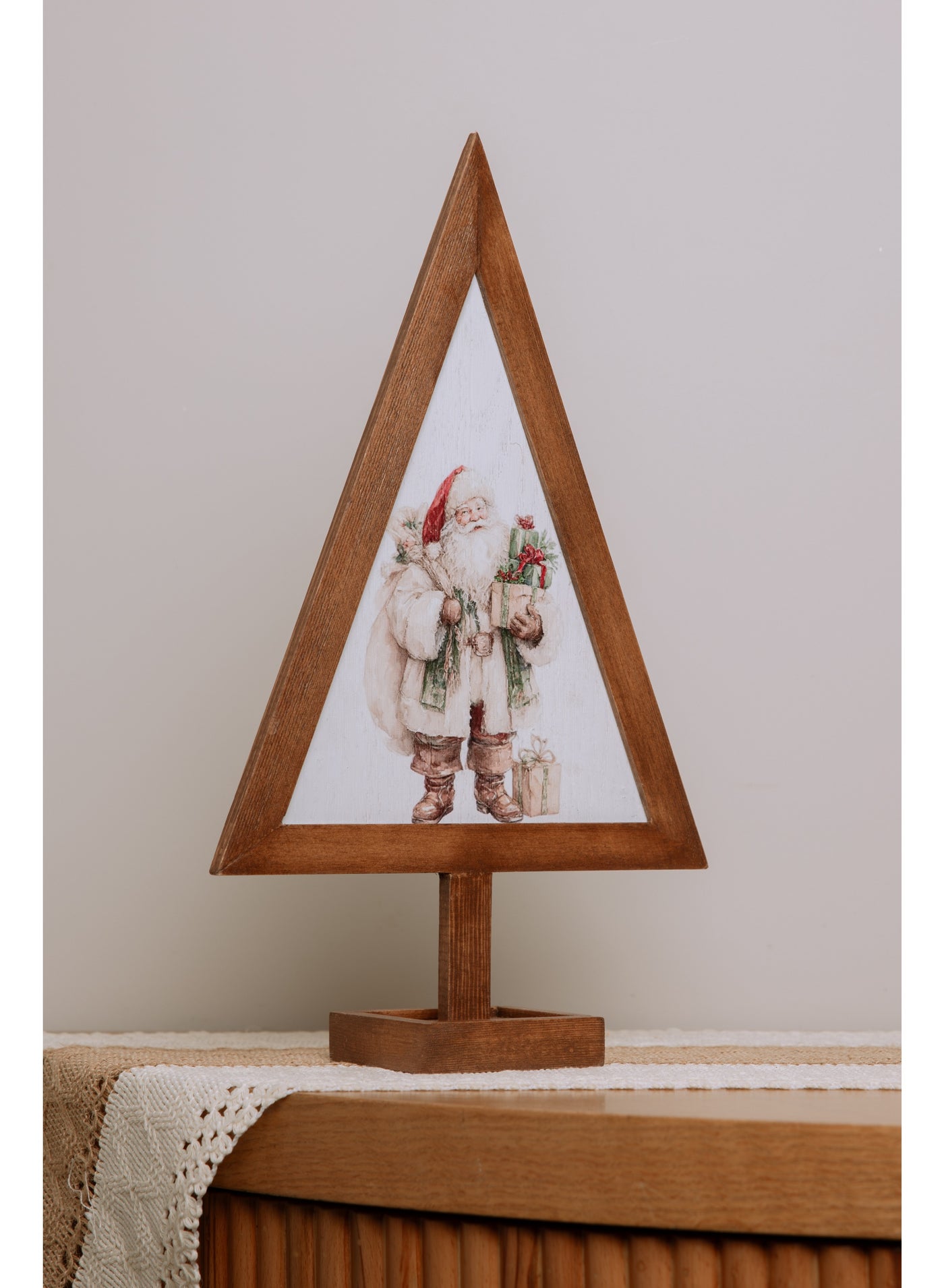 Wooden Santa Christmas Tree Decor
