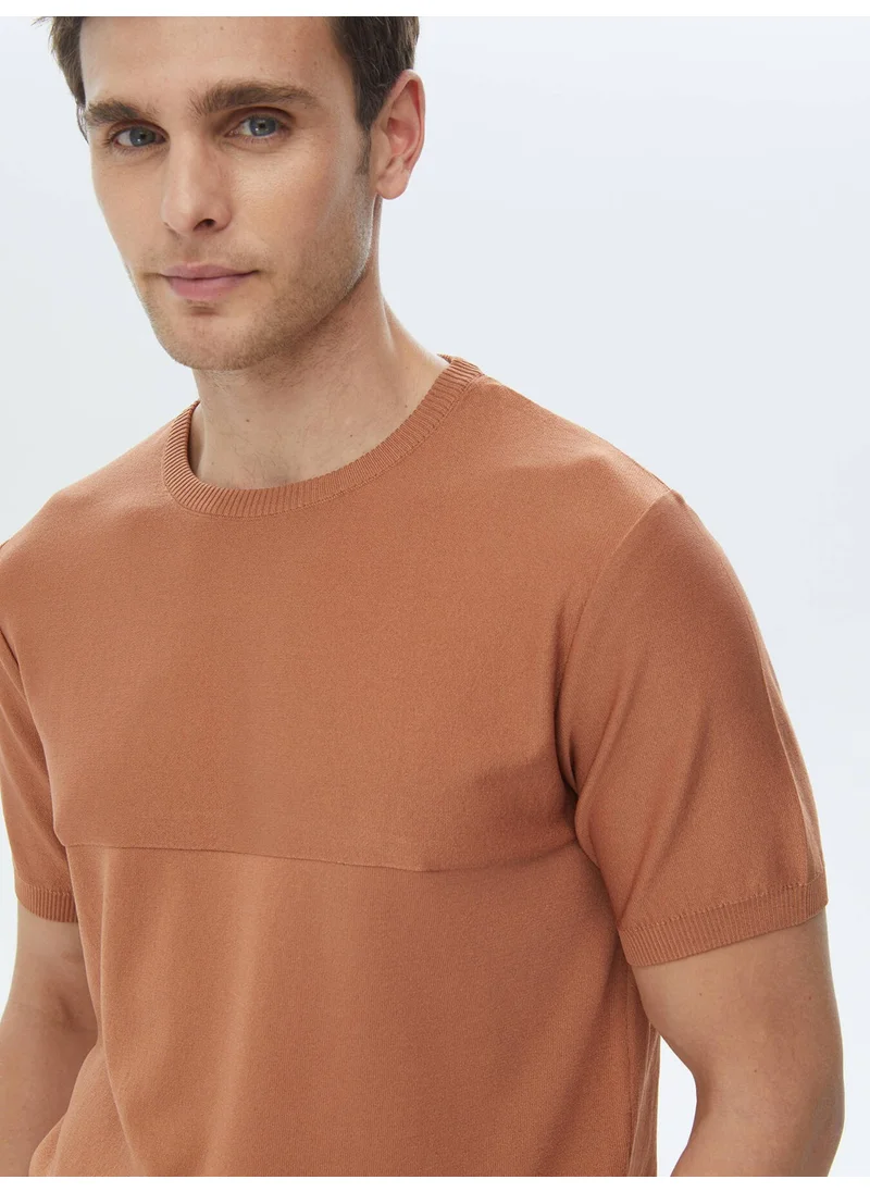 كيب Copper Crew Neck Reverse Knit Sweater