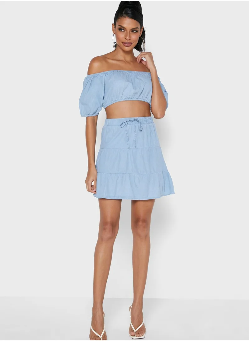 Missguided Pleated Mini Skirt