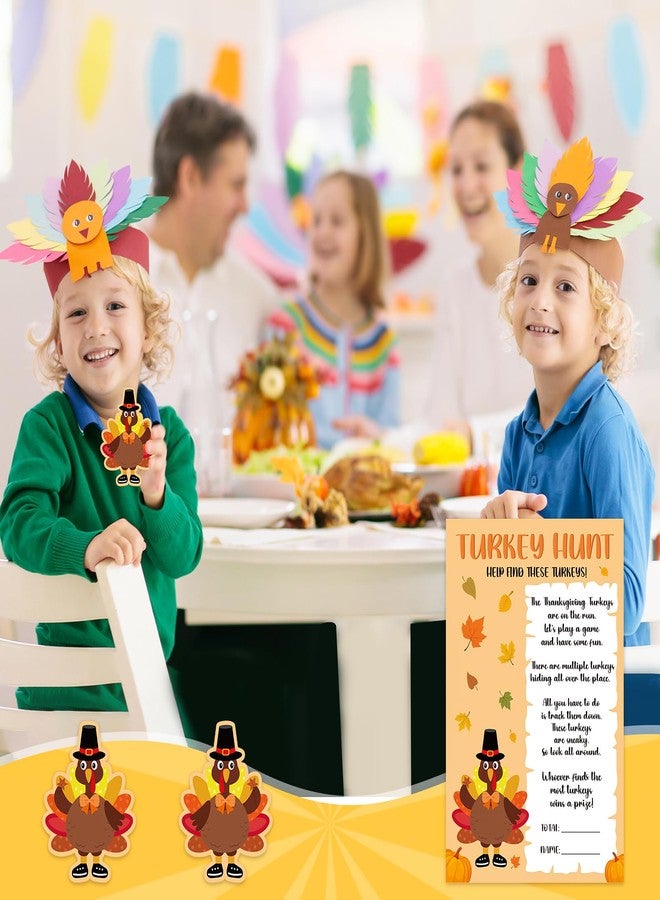 COCHIE Thanksgiving Games for Family Adults Office Large Groups Party, Turkey Hunt Game, Fall Families Classroom Activities with 50 Paper Turkeys - 25 Players (Turkey Hunt) - Image 5