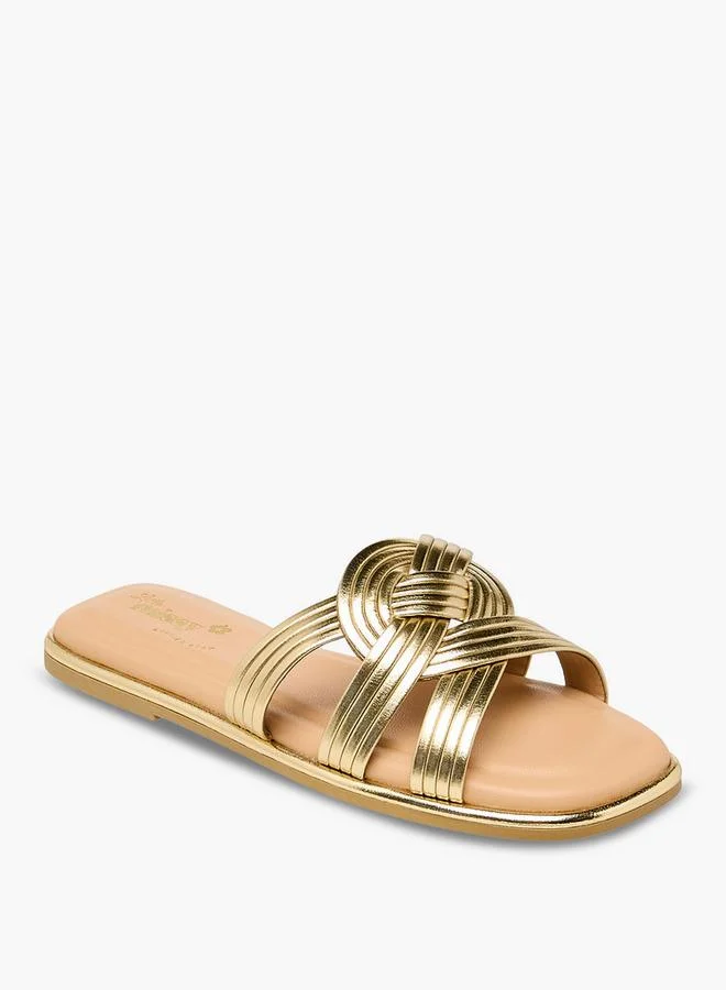 ليتل ميسي Girls Knotted Slip-On Sandals