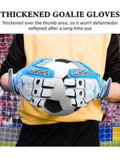 JiuAn Football Gloves for Kids & Youth & Adult, Goalie Gloves with Finger Support, Durable Soccer Goalkeeper Gloves for Junior Kids Training Match, Strong Grip & Pro-Level Keeper Football Gloves  - Image 5