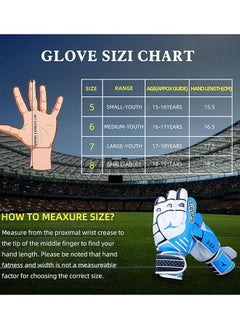 JiuAn Football Gloves for Kids & Youth & Adult, Goalie Gloves with Finger Support, Durable Soccer Goalkeeper Gloves for Junior Kids Training Match, Strong Grip & Pro-Level Keeper Football Gloves  - Image 2