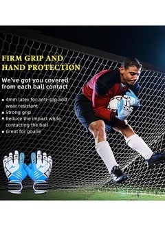 JiuAn Football Gloves for Kids & Youth & Adult, Goalie Gloves with Finger Support, Durable Soccer Goalkeeper Gloves for Junior Kids Training Match, Strong Grip & Pro-Level Keeper Football Gloves  - Image 3