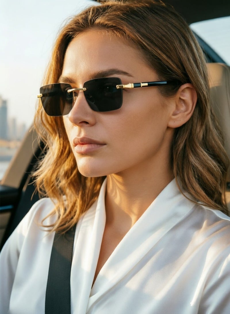 نظارات شمسية بدون إطار للرجال والنساء، حماية من الأشعة فوق البنفسجية UV400 - Image 4
