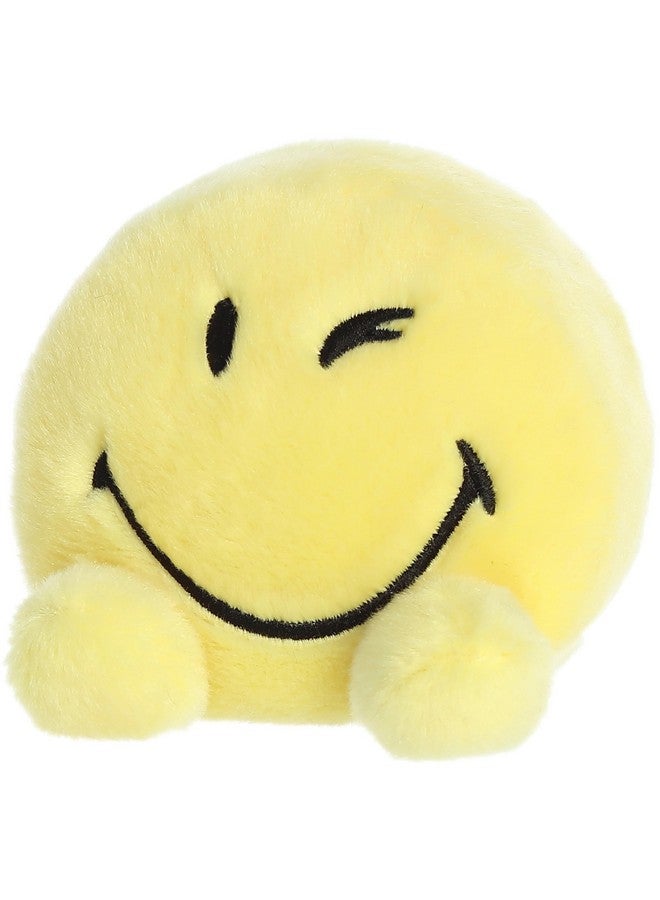 Aurora® Colorful SmileyWorld® Palm Pals™ Wink Stuffed Animal - Eye-Catching Designs - Whimsical Cuteness - Yellow 5 Inches - Image 1