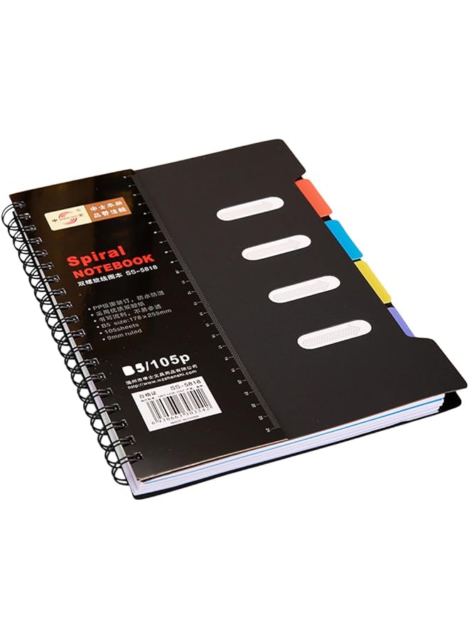 SHOWAY Classified Business Spiral Notebook School And Office Memo Subjects Notebooks Diary Journal Notebook Planner Loose Leaf Notepad Personal Sketchbook - Image 1