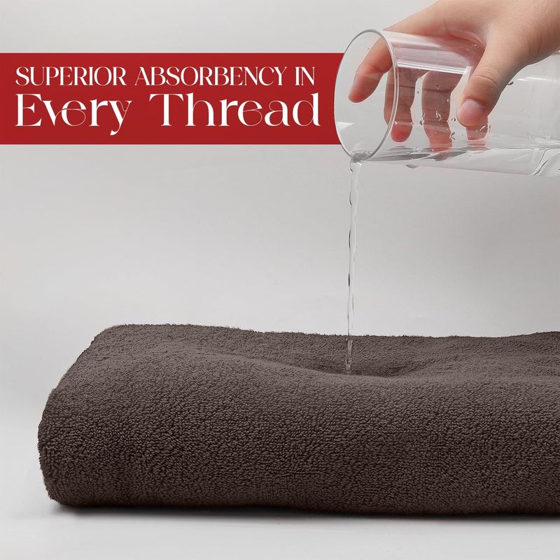 Riverside Pack of 1 Jumbo Bath Sheet 40 x 80 Inches - Extra Large Bath Towel, Super Soft & Highly Absorbent, 100% Cotton Quick Dry, Perfect to Wrap Yourself in - Brown - Image 4