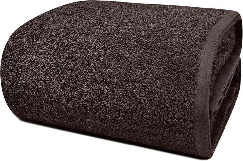Riverside Pack of 1 Jumbo Bath Sheet 40 x 80 Inches - Extra Large Bath Towel, Super Soft & Highly Absorbent, 100% Cotton Quick Dry, Perfect to Wrap Yourself in - Brown - Image 1