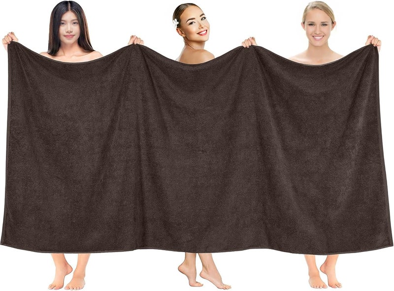Riverside Pack of 1 Jumbo Bath Sheet 40 x 80 Inches - Extra Large Bath Towel, Super Soft & Highly Absorbent, 100% Cotton Quick Dry, Perfect to Wrap Yourself in - Brown - Image 3