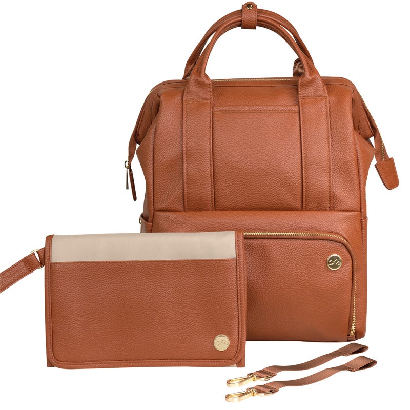 CleverMade Diaper Bag Backpack with Handles - Includes Changing Pad & Stroller Straps - Image 1