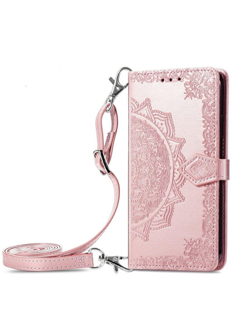 Gerenic Phone Case, Shoulder Wallet Case Compatible with iPhone 15/ 15Plus/15Pro/15Pro Max, Leather Phone Cover, Zipper-designed Removable Strap Phone Protector, Credit Card Holder Phone Case  - Image 1