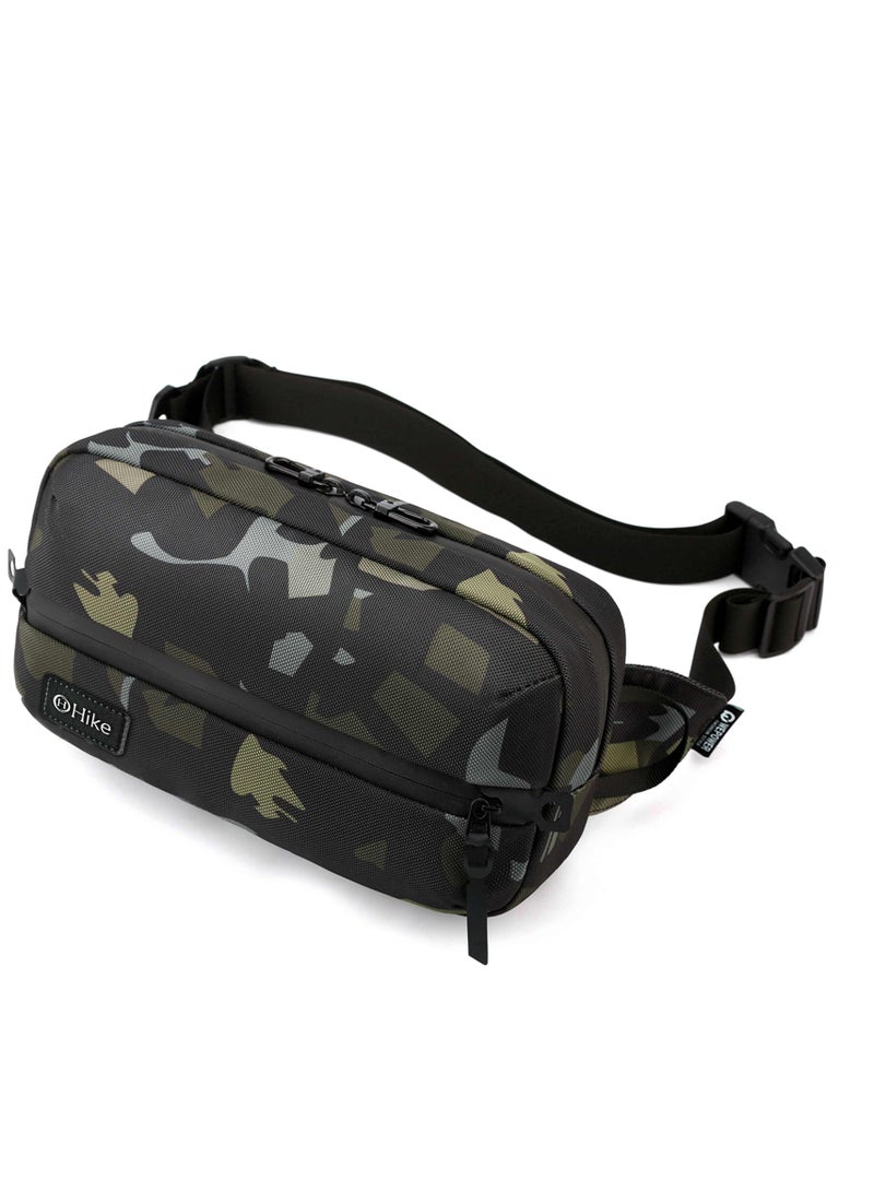 HIKE Hike 11-inch Waist Bag Anti-Theft Water Resistant Shock Proof Business Leisure Crossbody Chest Bag for Men and Women, HK2121-CAMOUFLAGE  - Image 2