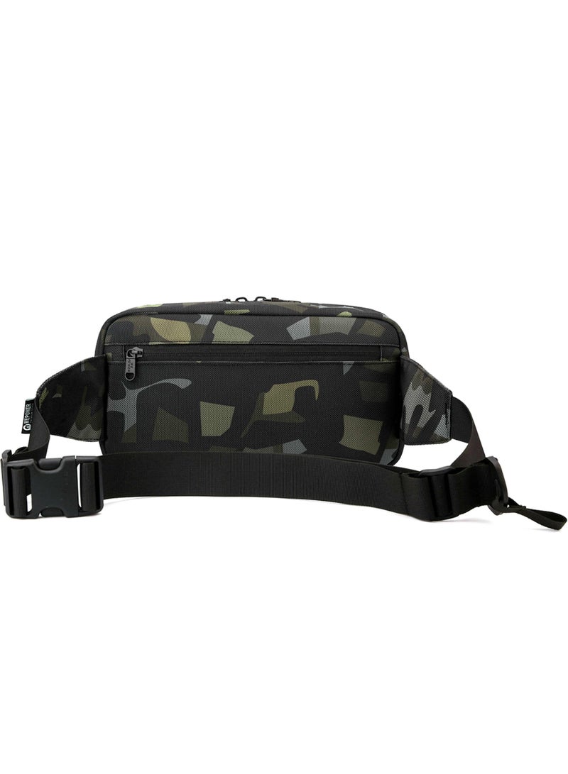 HIKE Hike 11-inch Waist Bag Anti-Theft Water Resistant Shock Proof Business Leisure Crossbody Chest Bag for Men and Women, HK2121-CAMOUFLAGE  - Image 3