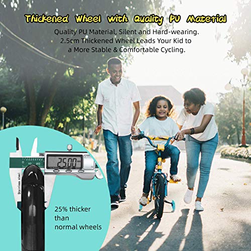 PRUNUS Flash BIKE Training Wheels for 12 14 16 18 20 Inch.Training Wheels for Kids Bike is Heavy Duty.Bicycle Training Wheel is Suitable Single Speed Bike - Image 5