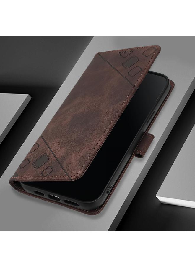 اس-توب جراب هاتف OPPO A5 Pro 5G Global من الجلد المنقوش بملمس الجلد - Image 3